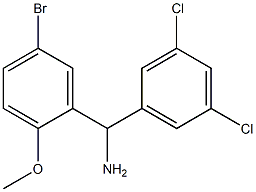 (5-bromo-2-methoxyphenyl)(3,5-dichlorophenyl)methanamine Struktur