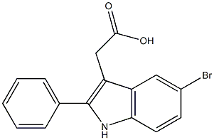 (5-bromo-2-phenyl-1H-indol-3-yl)acetic acid Struktur