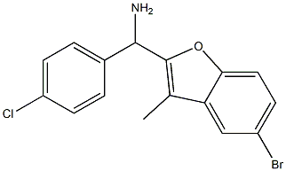 (5-bromo-3-methyl-1-benzofuran-2-yl)(4-chlorophenyl)methanamine Struktur