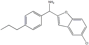 (5-chloro-1-benzofuran-2-yl)(4-propylphenyl)methanamine Struktur