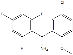 (5-chloro-2-methoxyphenyl)(2,4,6-trifluorophenyl)methanamine Struktur