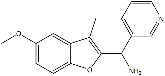 (5-methoxy-3-methyl-1-benzofuran-2-yl)(pyridin-3-yl)methanamine Struktur