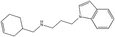 (cyclohex-3-en-1-ylmethyl)[3-(1H-indol-1-yl)propyl]amine Struktur