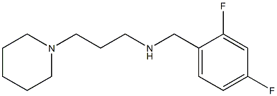 [(2,4-difluorophenyl)methyl][3-(piperidin-1-yl)propyl]amine Struktur