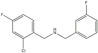 [(2-chloro-4-fluorophenyl)methyl][(3-fluorophenyl)methyl]amine Struktur