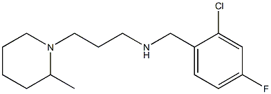 [(2-chloro-4-fluorophenyl)methyl][3-(2-methylpiperidin-1-yl)propyl]amine Struktur