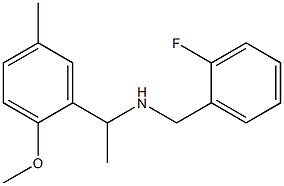 [(2-fluorophenyl)methyl][1-(2-methoxy-5-methylphenyl)ethyl]amine Struktur