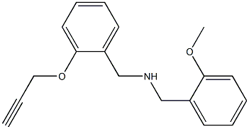 [(2-methoxyphenyl)methyl]({[2-(prop-2-yn-1-yloxy)phenyl]methyl})amine Struktur