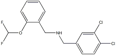 [(3,4-dichlorophenyl)methyl]({[2-(difluoromethoxy)phenyl]methyl})amine Struktur