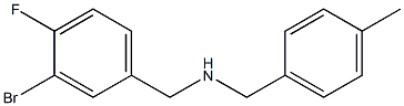 [(3-bromo-4-fluorophenyl)methyl][(4-methylphenyl)methyl]amine Struktur