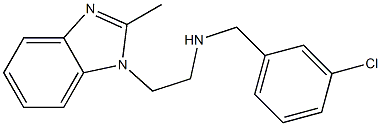 [(3-chlorophenyl)methyl][2-(2-methyl-1H-1,3-benzodiazol-1-yl)ethyl]amine Struktur