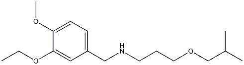 [(3-ethoxy-4-methoxyphenyl)methyl][3-(2-methylpropoxy)propyl]amine Struktur