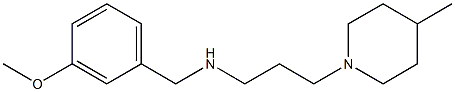 [(3-methoxyphenyl)methyl][3-(4-methylpiperidin-1-yl)propyl]amine Struktur