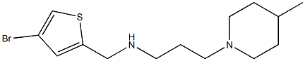 [(4-bromothiophen-2-yl)methyl][3-(4-methylpiperidin-1-yl)propyl]amine Struktur