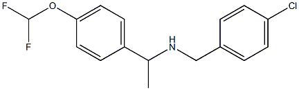 [(4-chlorophenyl)methyl]({1-[4-(difluoromethoxy)phenyl]ethyl})amine Struktur