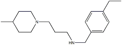 [(4-ethylphenyl)methyl][3-(4-methylpiperidin-1-yl)propyl]amine Struktur