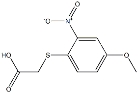 [(4-methoxy-2-nitrophenyl)thio]acetic acid Struktur