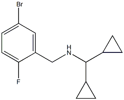 [(5-bromo-2-fluorophenyl)methyl](dicyclopropylmethyl)amine Struktur