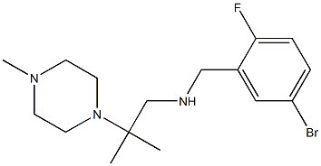 [(5-bromo-2-fluorophenyl)methyl][2-methyl-2-(4-methylpiperazin-1-yl)propyl]amine Struktur