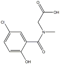 [(5-chloro-2-hydroxybenzoyl)(methyl)amino]acetic acid Struktur