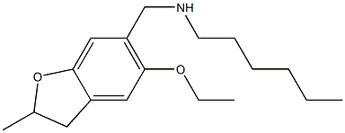 [(5-ethoxy-2-methyl-2,3-dihydro-1-benzofuran-6-yl)methyl](hexyl)amine Struktur