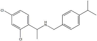 [1-(2,4-dichlorophenyl)ethyl]({[4-(propan-2-yl)phenyl]methyl})amine Struktur