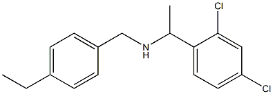 [1-(2,4-dichlorophenyl)ethyl][(4-ethylphenyl)methyl]amine Struktur