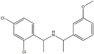 [1-(2,4-dichlorophenyl)ethyl][1-(3-methoxyphenyl)ethyl]amine Struktur