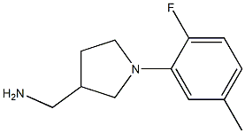 [1-(2-fluoro-5-methylphenyl)pyrrolidin-3-yl]methanamine Struktur