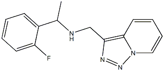 [1-(2-fluorophenyl)ethyl]({[1,2,4]triazolo[3,4-a]pyridin-3-ylmethyl})amine Struktur