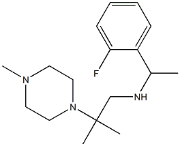 [1-(2-fluorophenyl)ethyl][2-methyl-2-(4-methylpiperazin-1-yl)propyl]amine Struktur