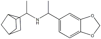 [1-(2H-1,3-benzodioxol-5-yl)ethyl](1-{bicyclo[2.2.1]heptan-2-yl}ethyl)amine Struktur