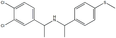 [1-(3,4-dichlorophenyl)ethyl]({1-[4-(methylsulfanyl)phenyl]ethyl})amine Struktur