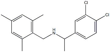 [1-(3,4-dichlorophenyl)ethyl][(2,4,6-trimethylphenyl)methyl]amine Struktur