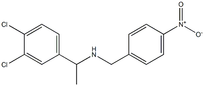 [1-(3,4-dichlorophenyl)ethyl][(4-nitrophenyl)methyl]amine Struktur