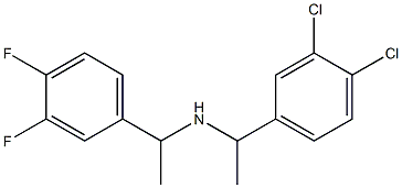 [1-(3,4-dichlorophenyl)ethyl][1-(3,4-difluorophenyl)ethyl]amine Struktur