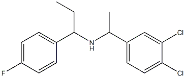 [1-(3,4-dichlorophenyl)ethyl][1-(4-fluorophenyl)propyl]amine Struktur