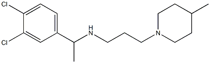 [1-(3,4-dichlorophenyl)ethyl][3-(4-methylpiperidin-1-yl)propyl]amine Struktur