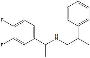 [1-(3,4-difluorophenyl)ethyl](2-phenylpropyl)amine Struktur