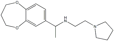 [1-(3,4-dihydro-2H-1,5-benzodioxepin-7-yl)ethyl][2-(pyrrolidin-1-yl)ethyl]amine Struktur