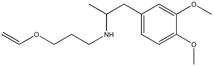 [1-(3,4-dimethoxyphenyl)propan-2-yl][3-(ethenyloxy)propyl]amine Struktur