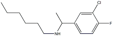 [1-(3-chloro-4-fluorophenyl)ethyl](hexyl)amine Struktur