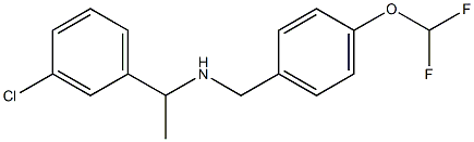 [1-(3-chlorophenyl)ethyl]({[4-(difluoromethoxy)phenyl]methyl})amine Struktur