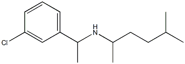 [1-(3-chlorophenyl)ethyl](5-methylhexan-2-yl)amine Struktur