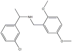 [1-(3-chlorophenyl)ethyl][(2,5-dimethoxyphenyl)methyl]amine Struktur