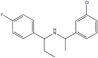 [1-(3-chlorophenyl)ethyl][1-(4-fluorophenyl)propyl]amine Struktur