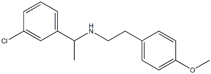 [1-(3-chlorophenyl)ethyl][2-(4-methoxyphenyl)ethyl]amine Struktur