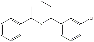 [1-(3-chlorophenyl)propyl](1-phenylethyl)amine Struktur