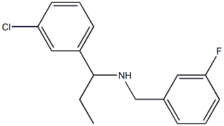 [1-(3-chlorophenyl)propyl][(3-fluorophenyl)methyl]amine Struktur