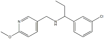 [1-(3-chlorophenyl)propyl][(6-methoxypyridin-3-yl)methyl]amine Struktur